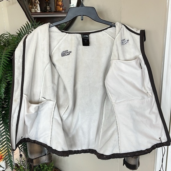 The North Face Morgan TNF Apex Brown Plaid Ski Snowboard Zippered Hooded Jacket - Picture 13 of 16